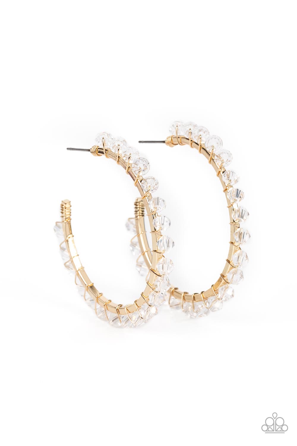 Halo Hustle - Gold Earrings ♥ Paparazzi Accessories