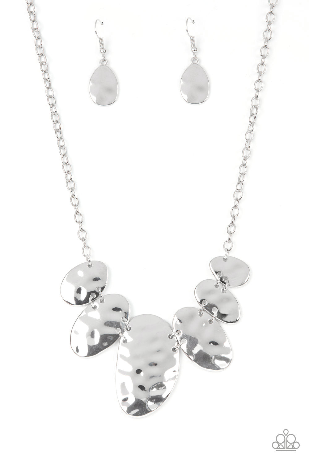 Cave Crawl - Silver Necklace ♥ Paparazzi Accessories