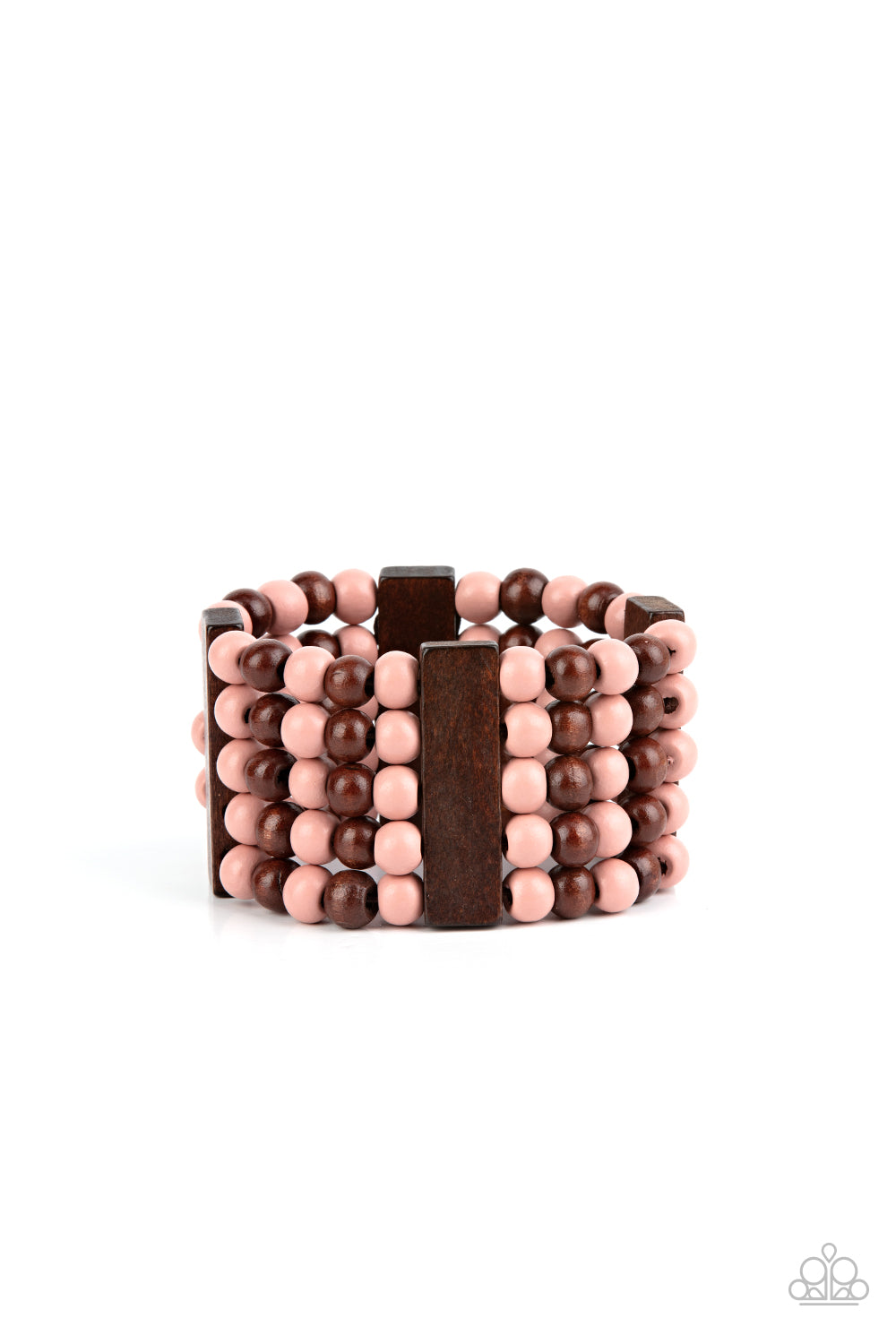 Island Soul - Pink Wooden Bracelet - Paparazzi Accessories - GlaMarous Titi Jewels