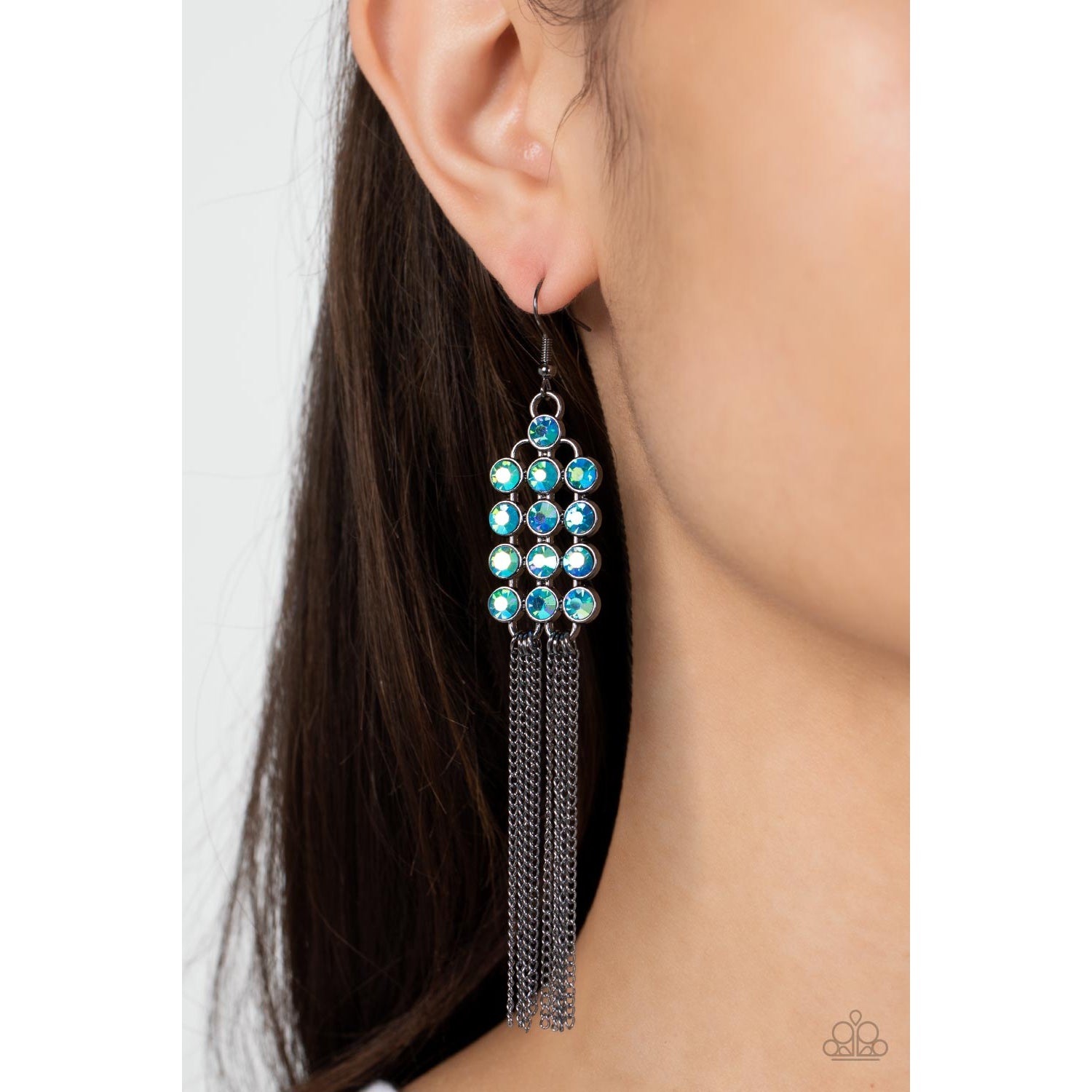 Tasteful Tassel - Multi Oil Spill Earrings - Paparazzi Accessories - GlaMarous Titi Jewels