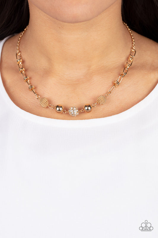 Taunting Twinkle - Gold Necklace ♥ Paparazzi Accessories