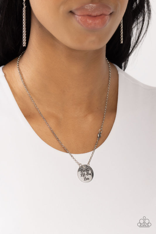 Paparazzi Live The Life You Love - Silver Necklace