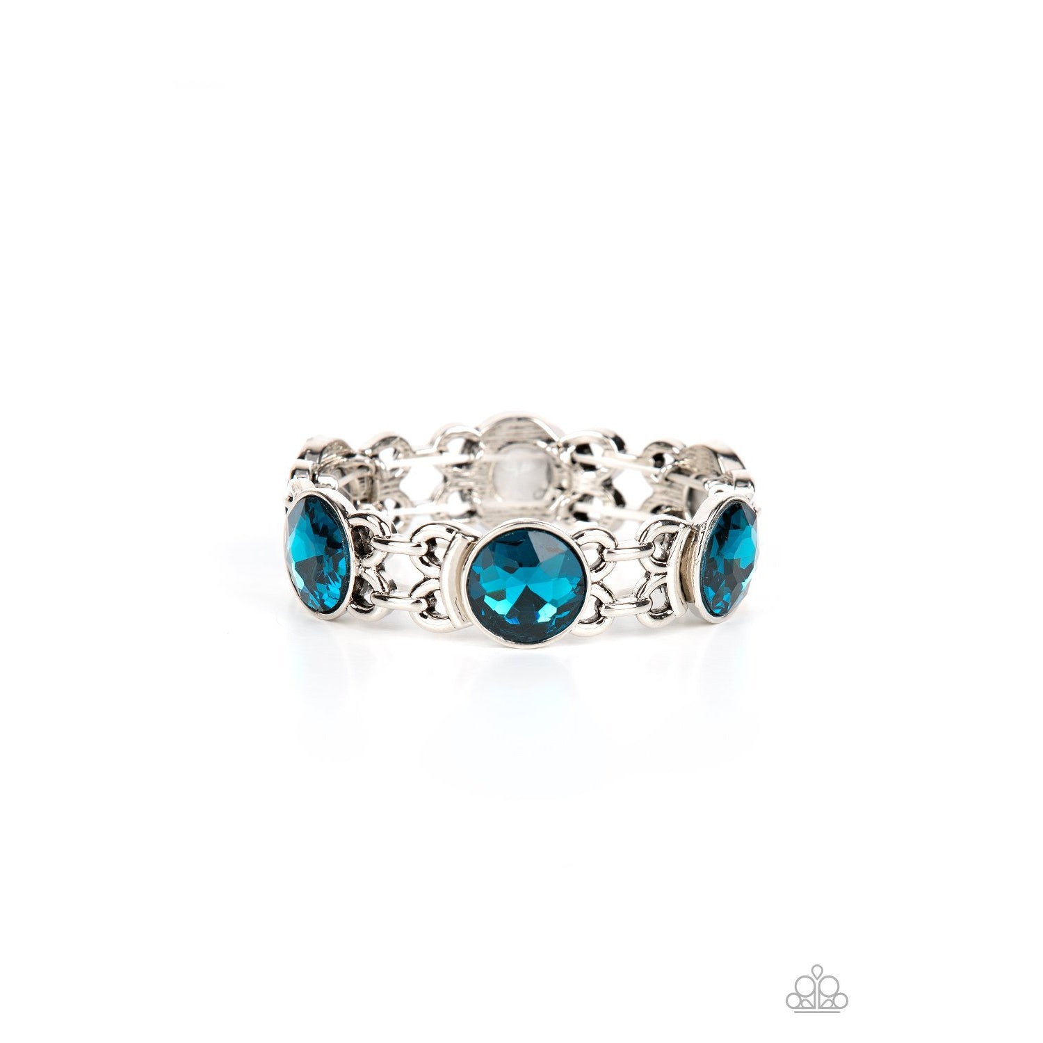 Devoted to Drama - Blue Rhinestone Bracelet - Paparazzi Accessories - GlaMarous Titi Jewels