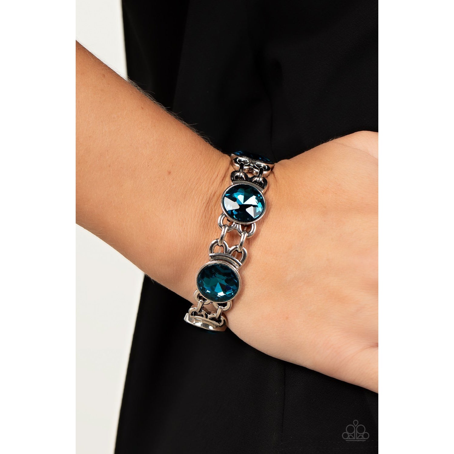 Devoted to Drama - Blue Rhinestone Bracelet - Paparazzi Accessories - GlaMarous Titi Jewels