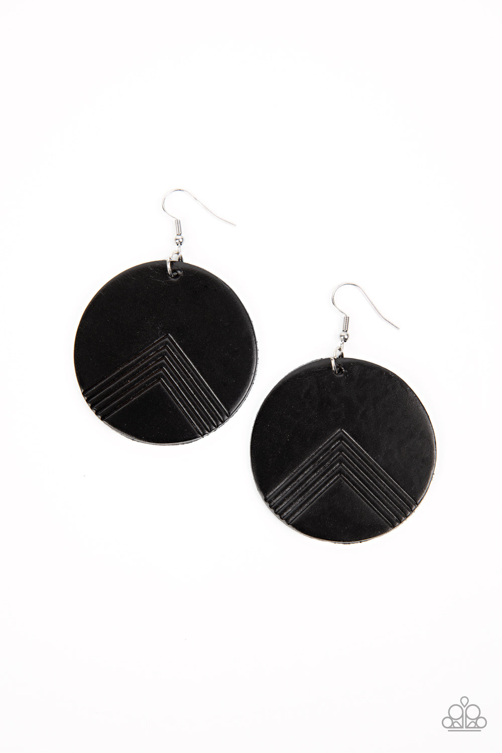 Paparazzi On the Edge of Edgy ♦ Black Earrings