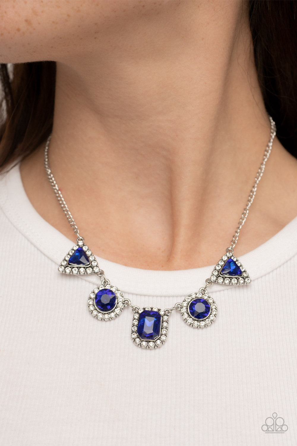 Posh Party Avenue - Blue Necklace - Paparazzi Accessories - GlaMarous Titi Jewels