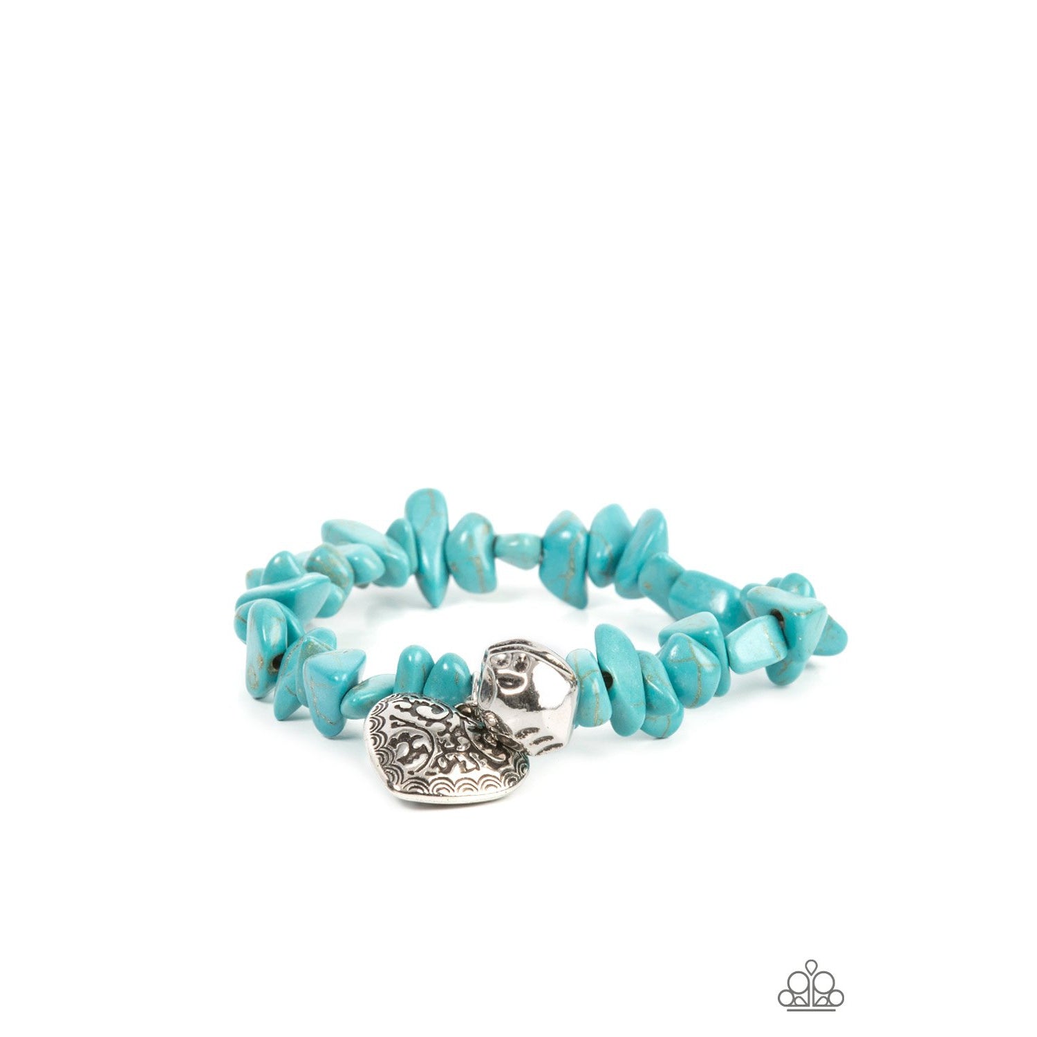 Love You to Pieces - Blue Charm Bracelet - Paparazzi Accessories - GlaMarous Titi Jewels