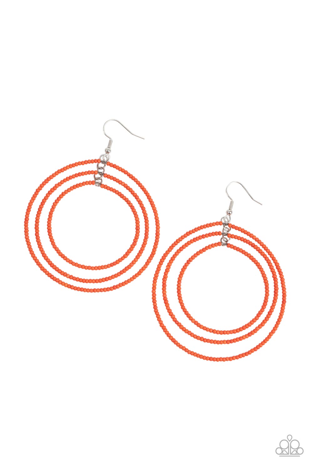 Colorfully Circulating ♥ Orange Earrings ♥ Paparazzi Accessories - GlaMarous Titi Jewels