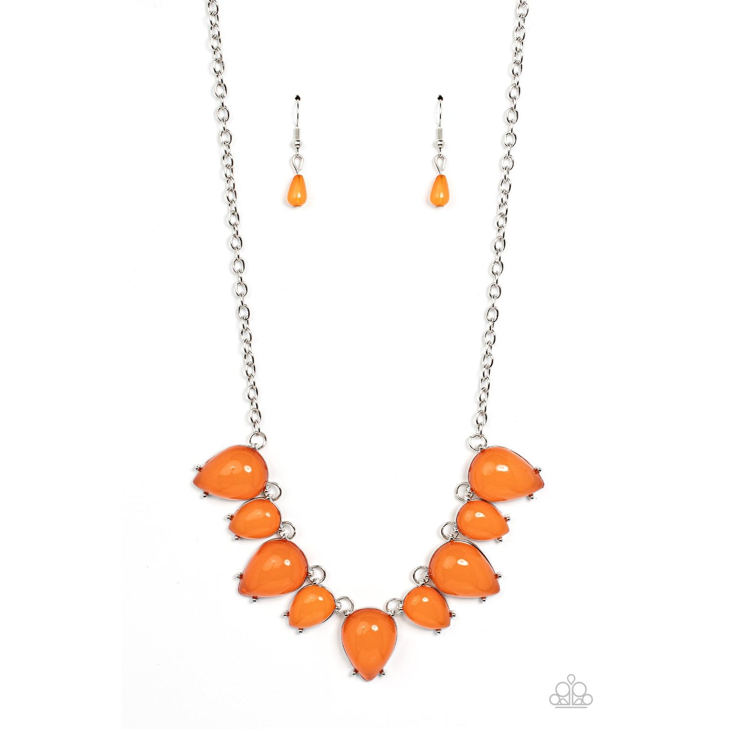 Pampered Poolside - Orange Necklace - Paparazzi Accessories - GlaMarous Titi Jewels