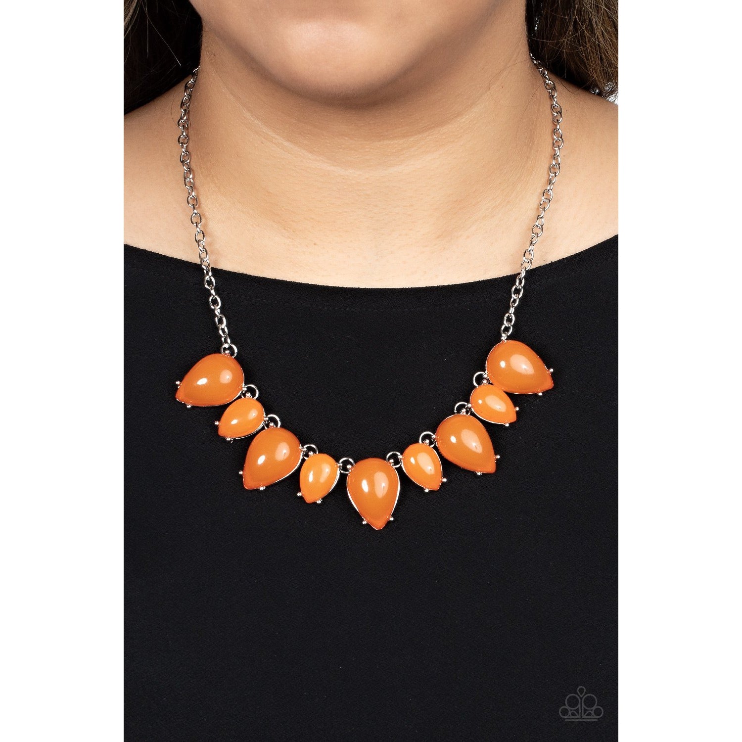 Pampered Poolside - Orange Necklace - Paparazzi Accessories - GlaMarous Titi Jewels