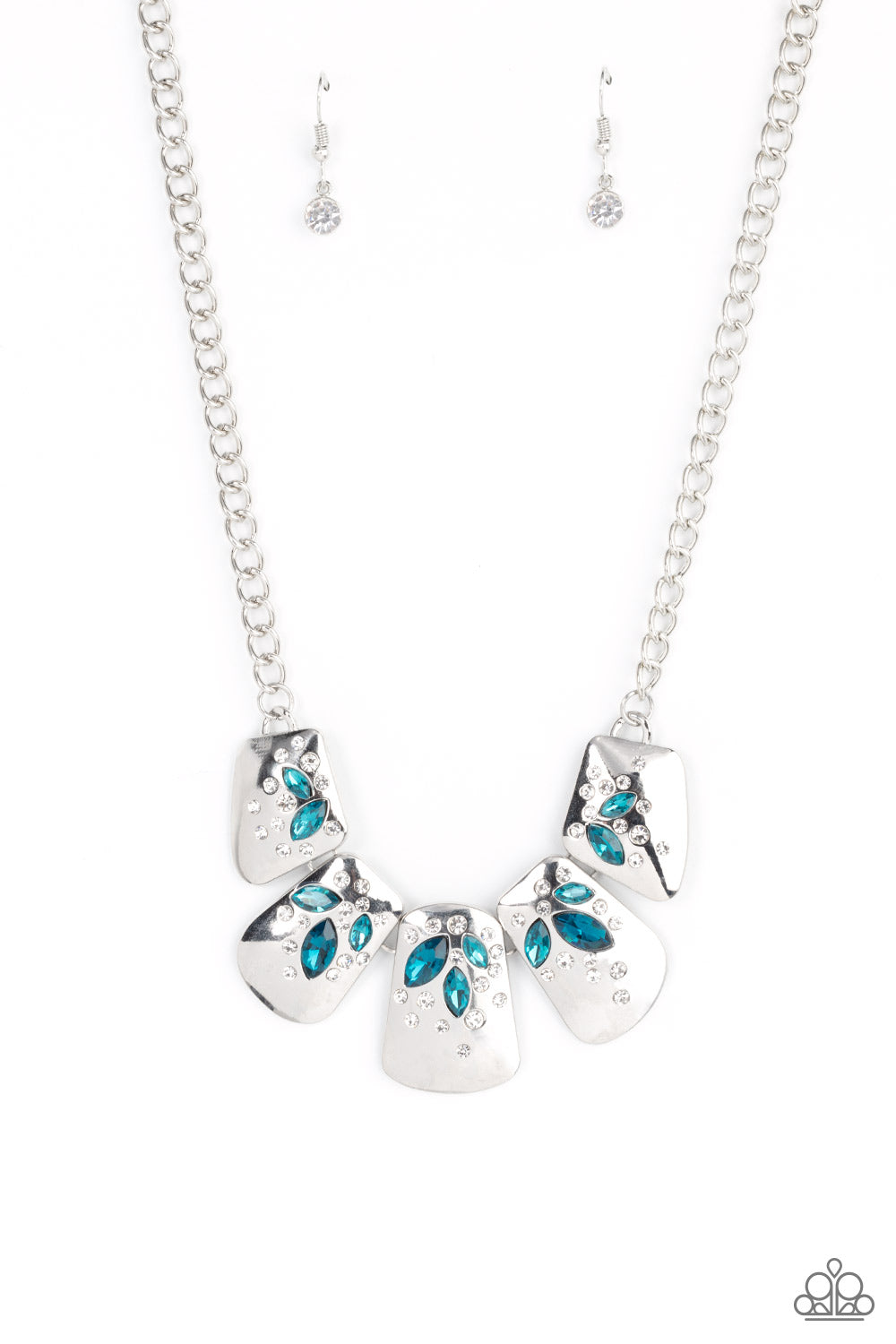 Jubilee Jingle ♥ Blue Rhinestone Necklace ♥ Paparazzi Accessories - GlaMarous Titi Jewels