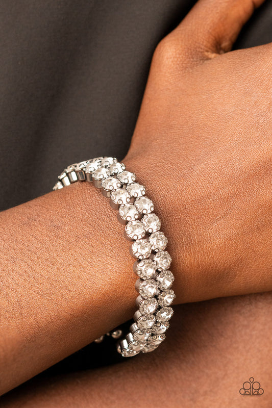 Megawatt Majesty - Black Rhinestone Bracelet - Paparazzi Accessories - GlaMarous Titi Jewels