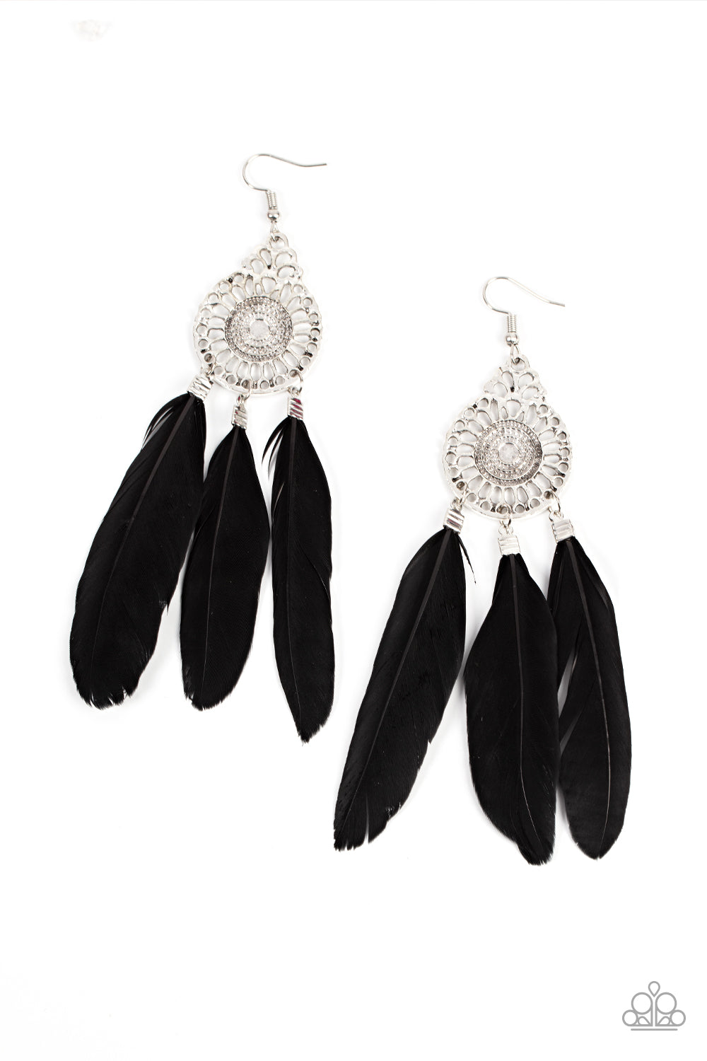 Pretty in PLUMES ♥ Black Feather Earrings ♥ Paparazzi Accessories - GlaMarous Titi Jewels