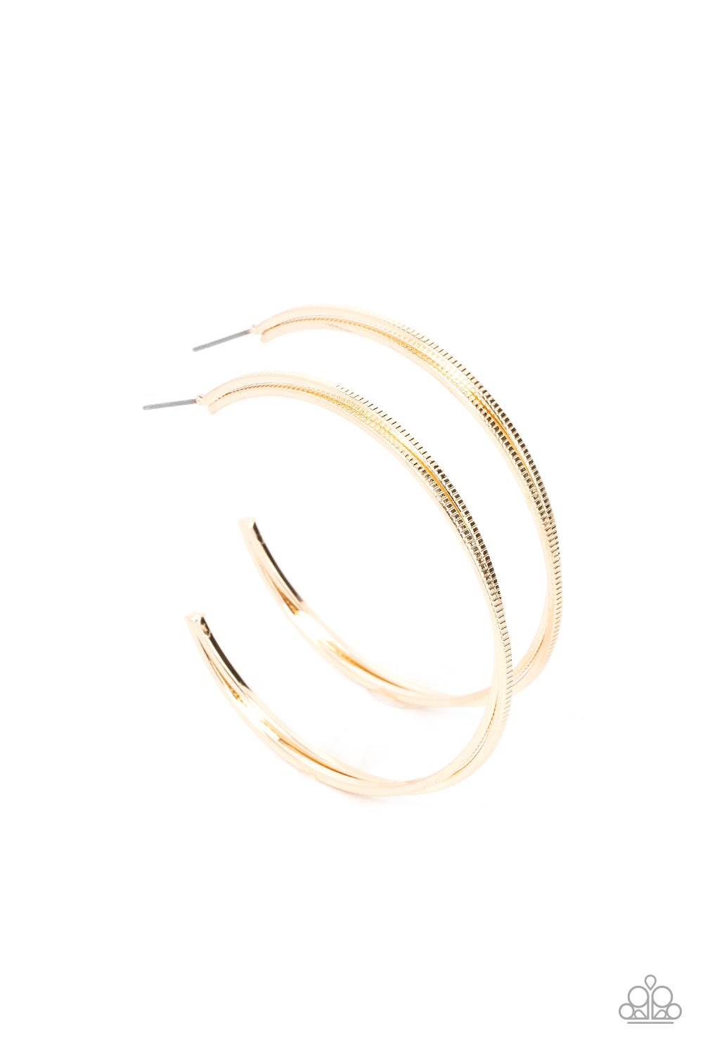 Monochromatic Curves ♥ Gold Hoop Earrings ♥ Paparazzi Accessories - GlaMarous Titi Jewels