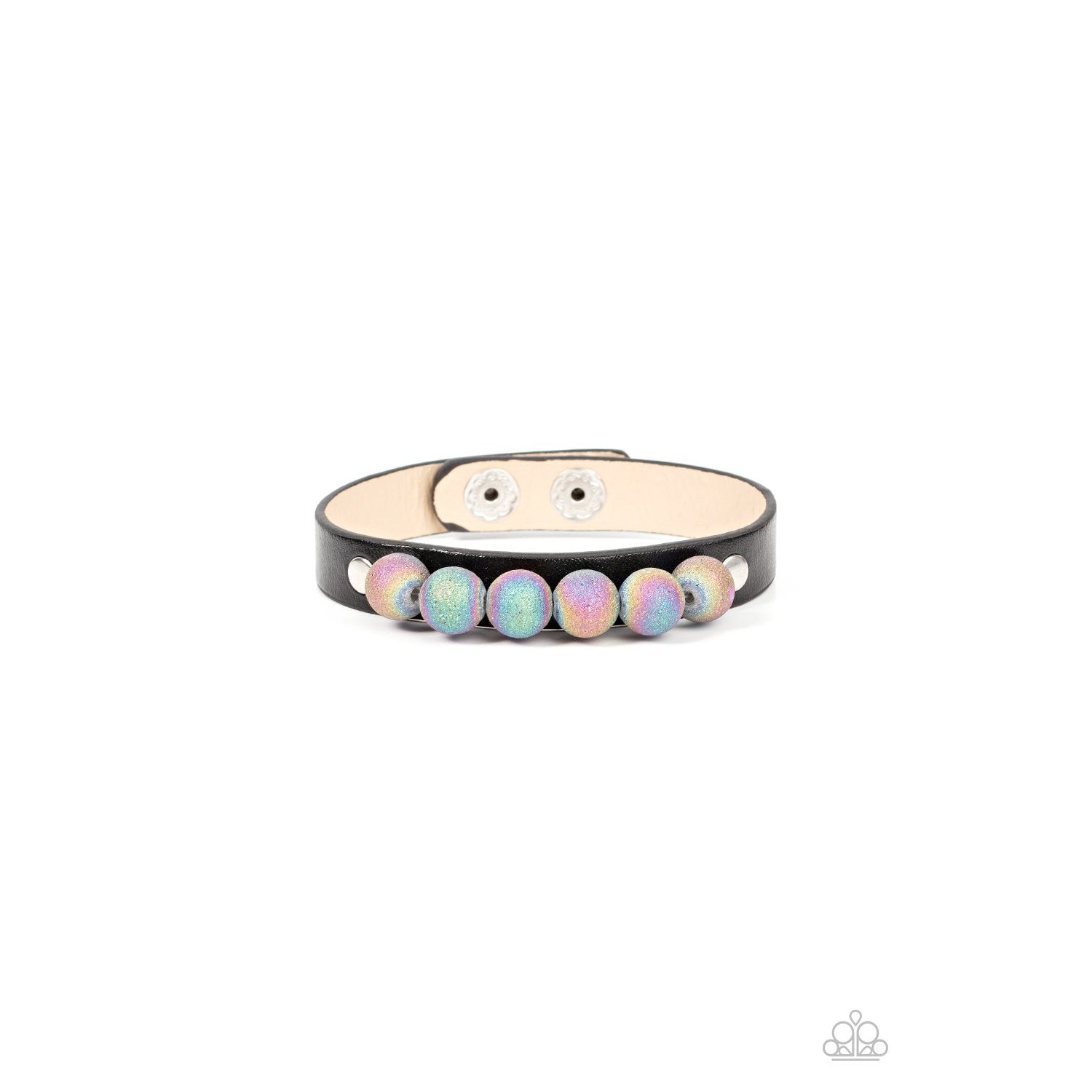 Saturn Safari - Black Multicolored Bead Bracelet - Paparazzi Accessories - GlaMarous Titi Jewels