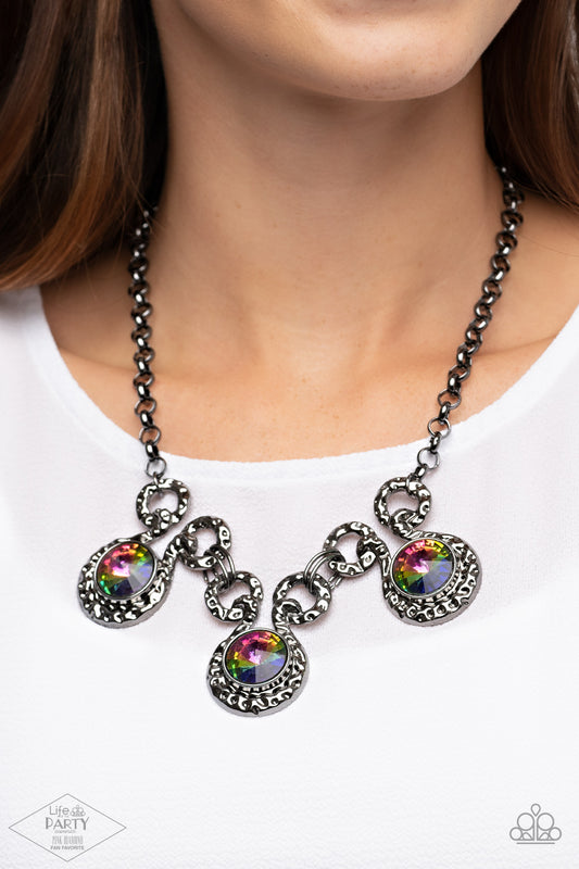 Hypnotized ♥ Multi Oil Spill Necklace ♥Paparazzi Accessories - GlaMarous Titi Jewels
