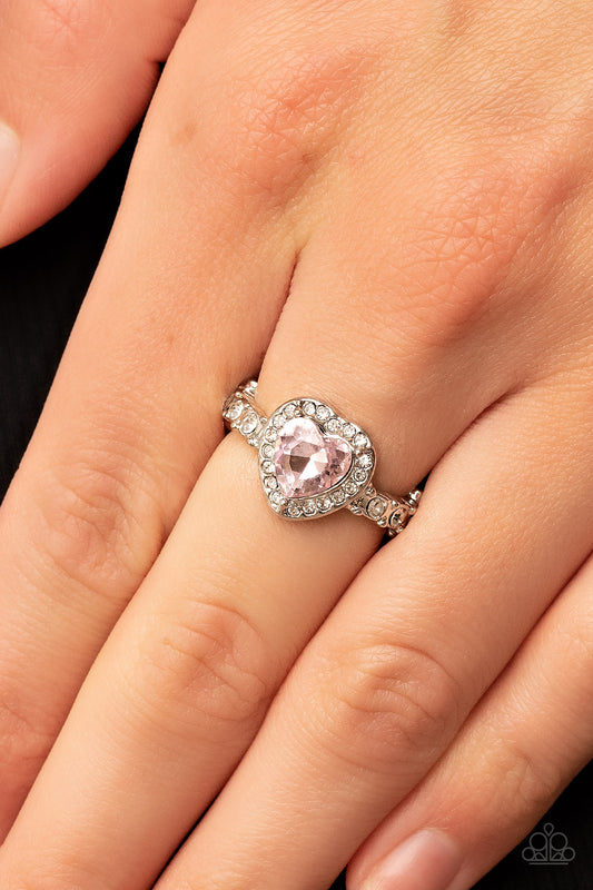 Romantic Reputation - Pink Rhinestone Ring - Paparazzi Accessories - GlaMarous Titi Jewels