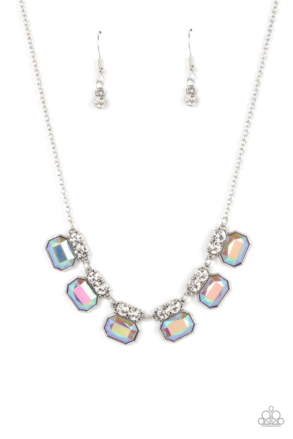 Interstellar Inspiration ♥ Silver UV Iridescent Necklace ♥ Paparazzi Accessories - GlaMarous Titi Jewels