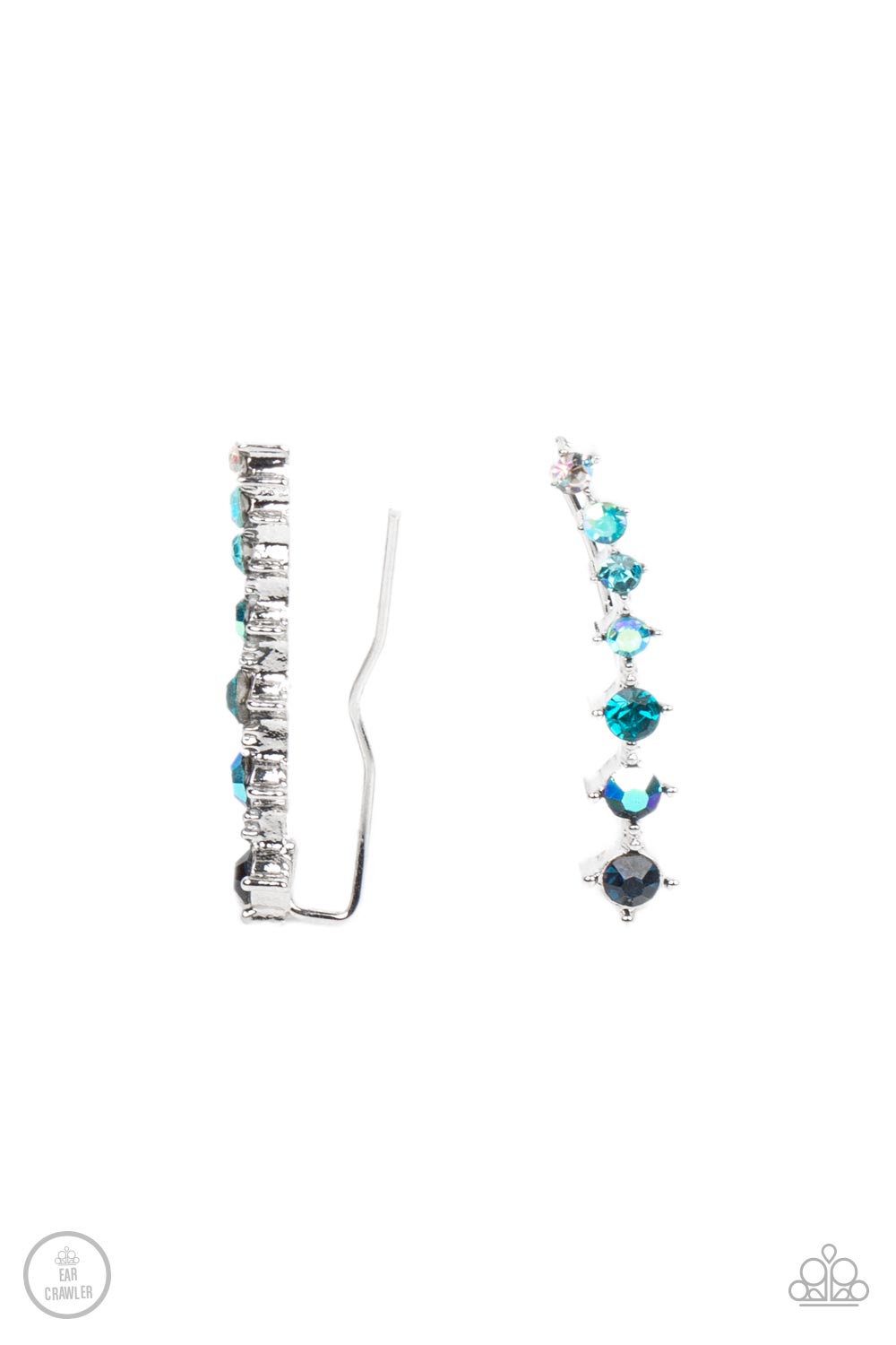 STARLIGHT Show ♥ Blue Rhinestone Ear Crawlers ♥ Paparazzi Accessories - GlaMarous Titi Jewels