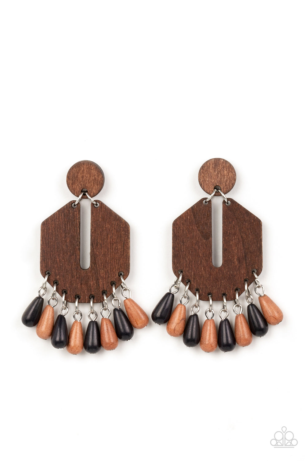 Western Retreat ♥ Multi Wooden Earrings ♥ Paparazzi Accessories - GlaMarous Titi Jewels