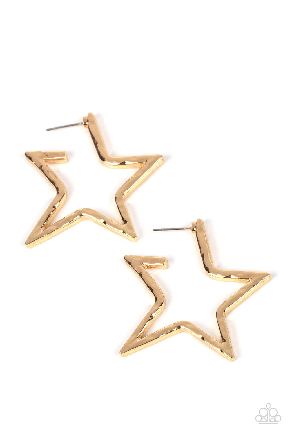 All-Star Attitude ♥ Gold Earrings ♥ Paparazzi Accessories - GlaMarous Titi Jewels