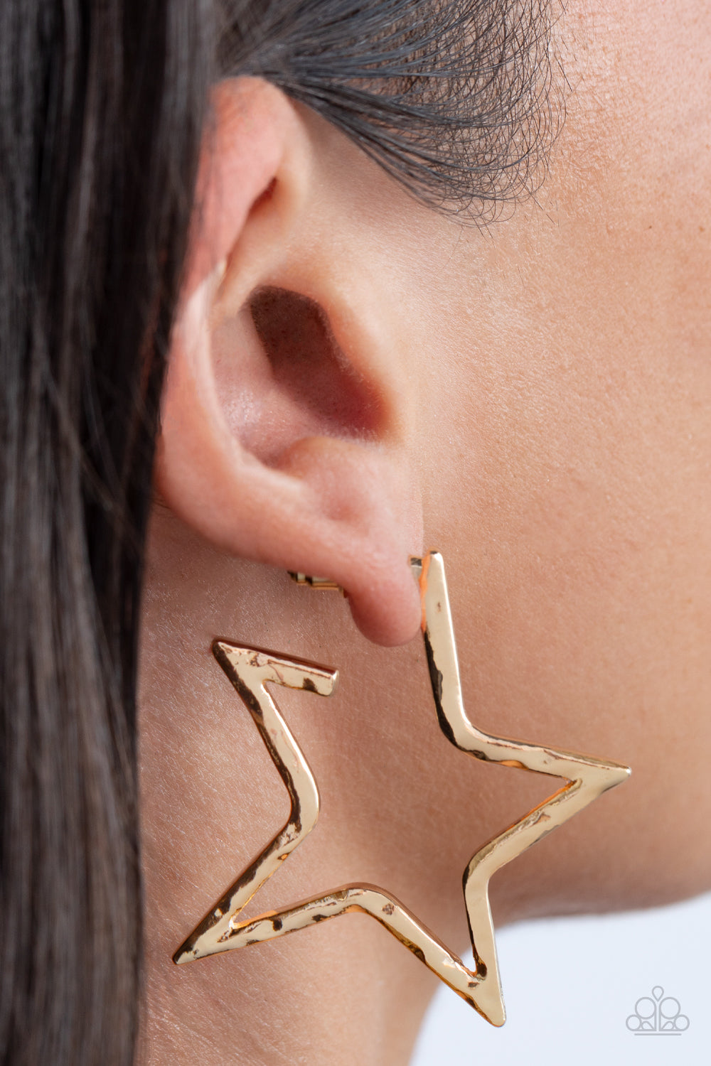 All-Star Attitude ♥ Gold Earrings ♥ Paparazzi Accessories - GlaMarous Titi Jewels