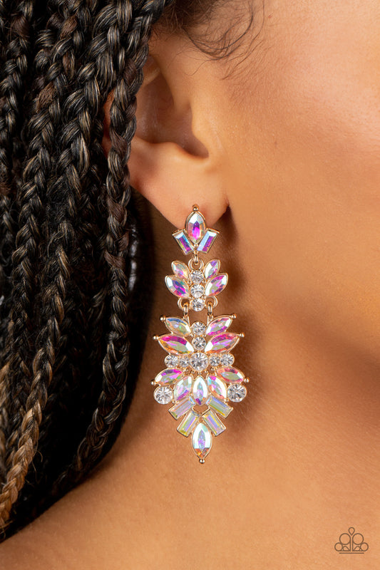 Frozen Fairytale ♥ Multi Iridescent Earrings ♥ Paparazzi Accessories - GlaMarous Titi Jewels