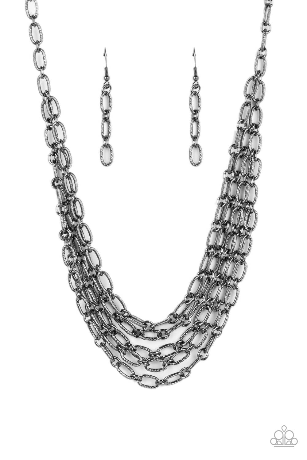 House of CHAIN - Black Necklace ♥ Paparazzi Accessories