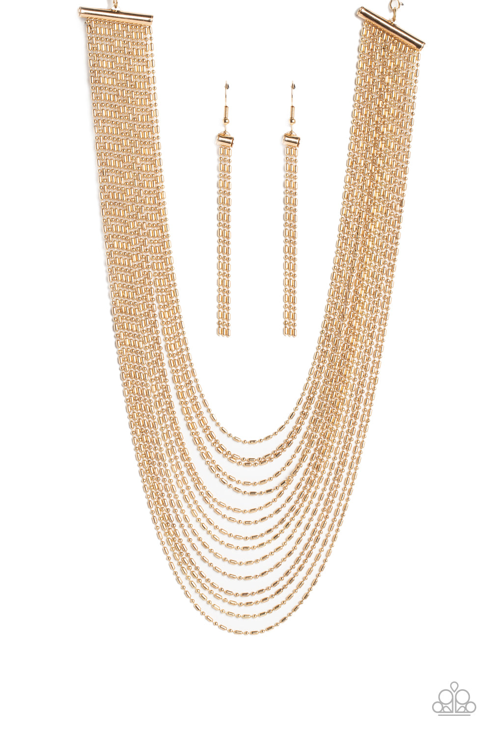 Cascading Chains ♥ Gold Necklace ♥ Paparazzi Accessories - GlaMarous Titi Jewels