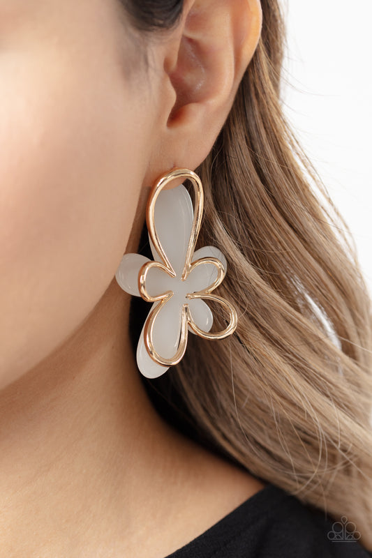 Glimmering Gardens ♥ Gold Earrings  ♥ Paparazzi Accessories - GlaMarous Titi Jewels