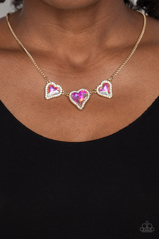 State of the HEART ♥ Gold Necklace ♥ Paparazzi Accessories - GlaMarous Titi Jewels