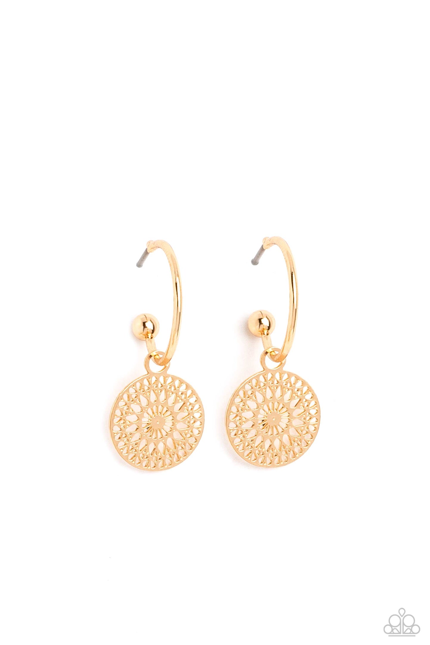 Mandala Maiden - Gold Earrings - Paparazzi Accessories