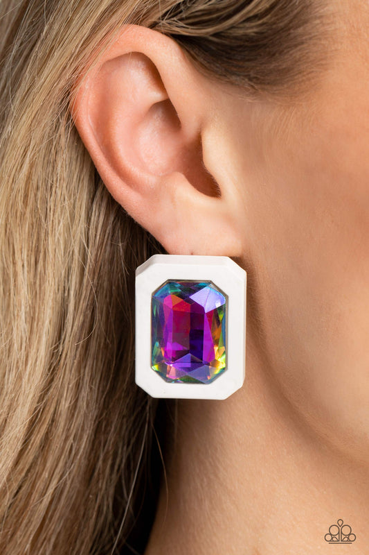 Edgy Emeralds ♥ Multi Earrings ♥ Paparazzi Accessories - GlaMarous Titi Jewels