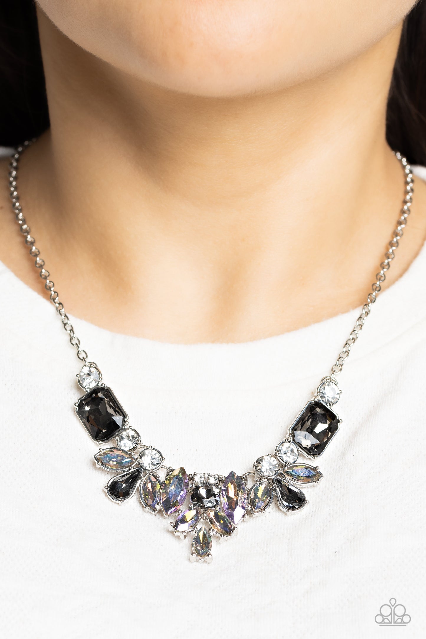 Prima Donna Dazzle - Silver Necklace ♥ Paparazzi Accessories