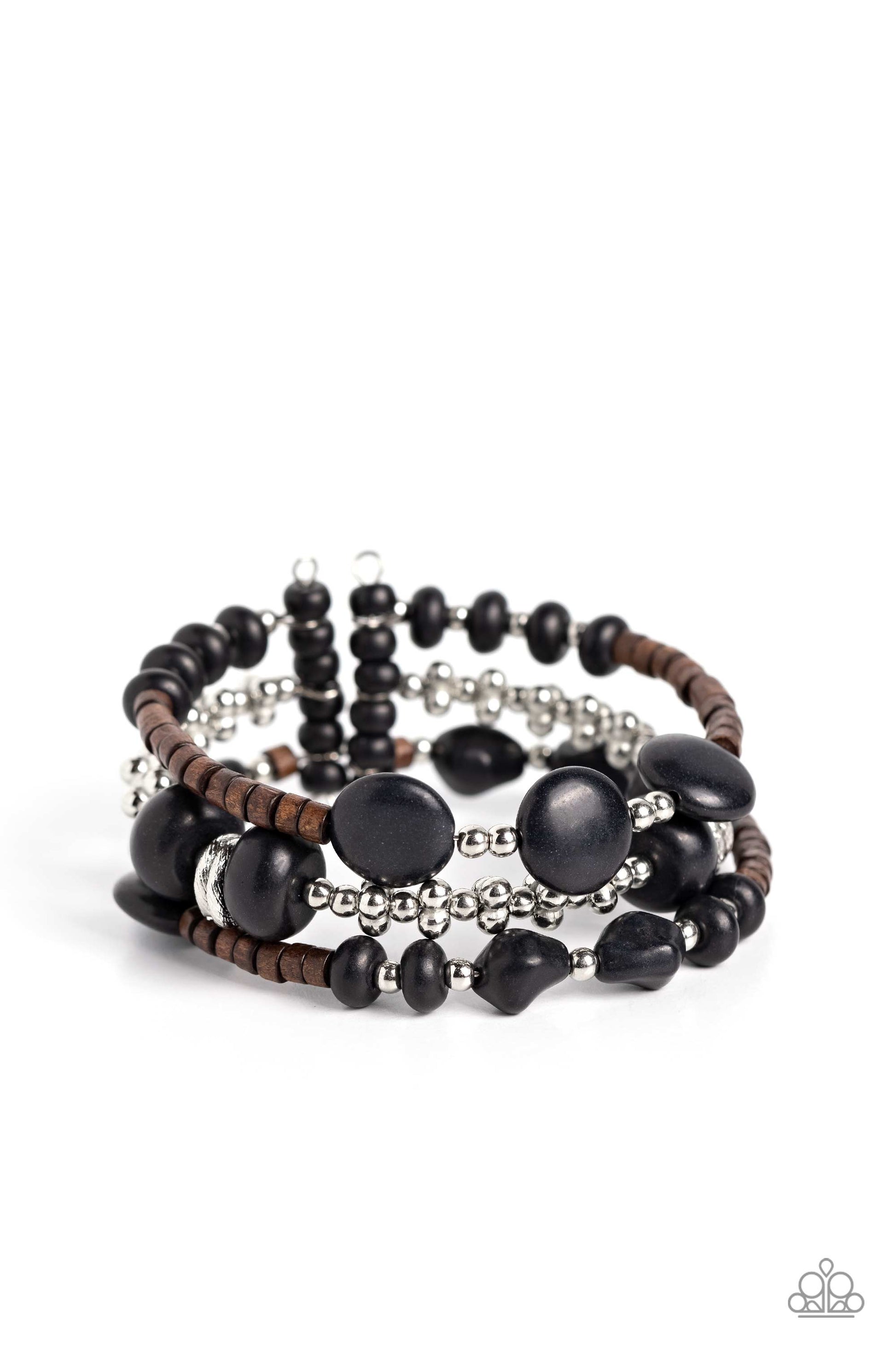 Operation Outdoors - Black Bracelet - Paparazzi Accessories - GlaMarous Titi Jewels