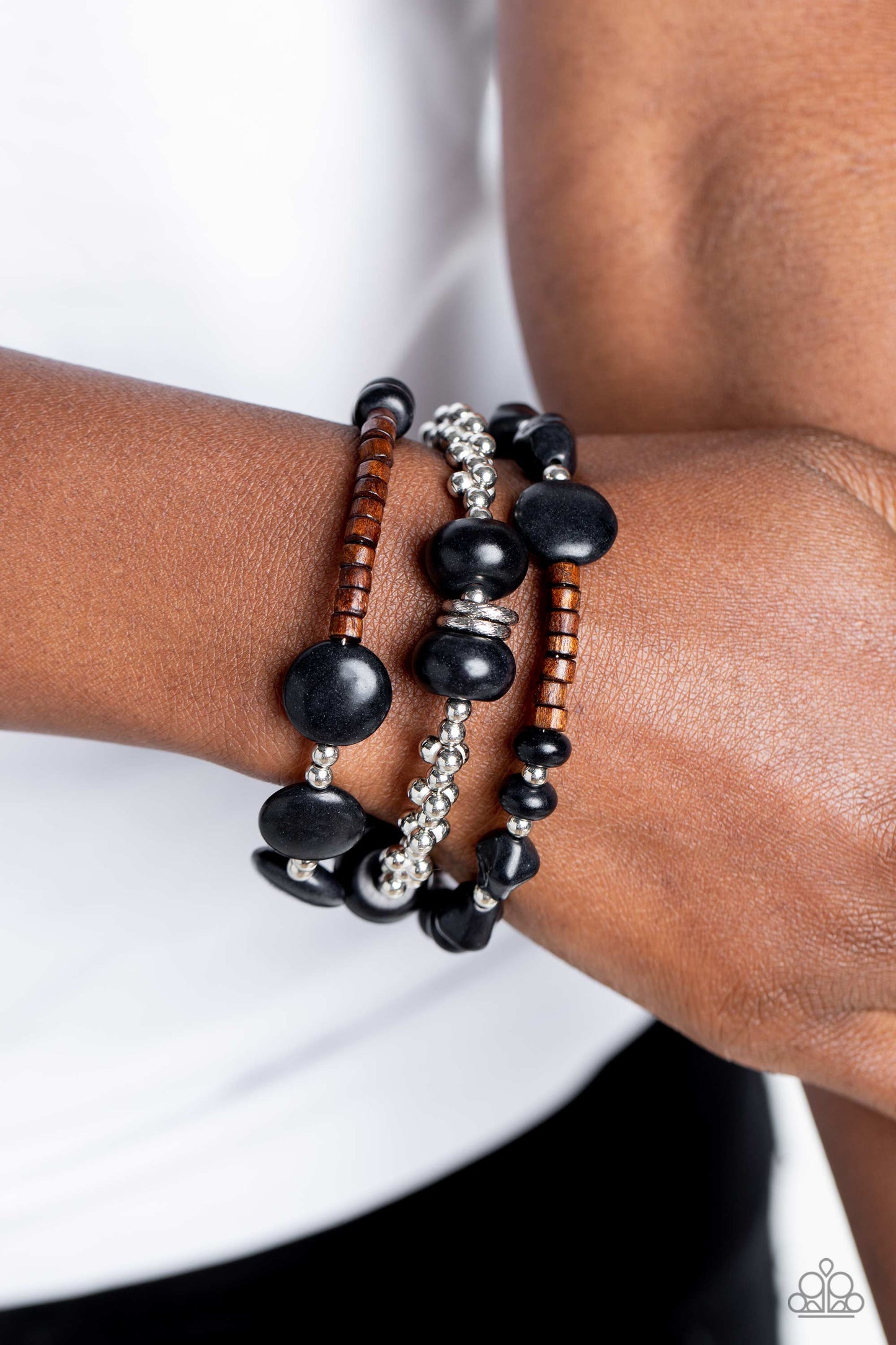 Operation Outdoors - Black Bracelet - Paparazzi Accessories - GlaMarous Titi Jewels