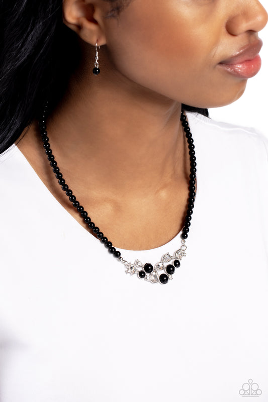 Paparazzi Pampered Pearls - Black Necklace