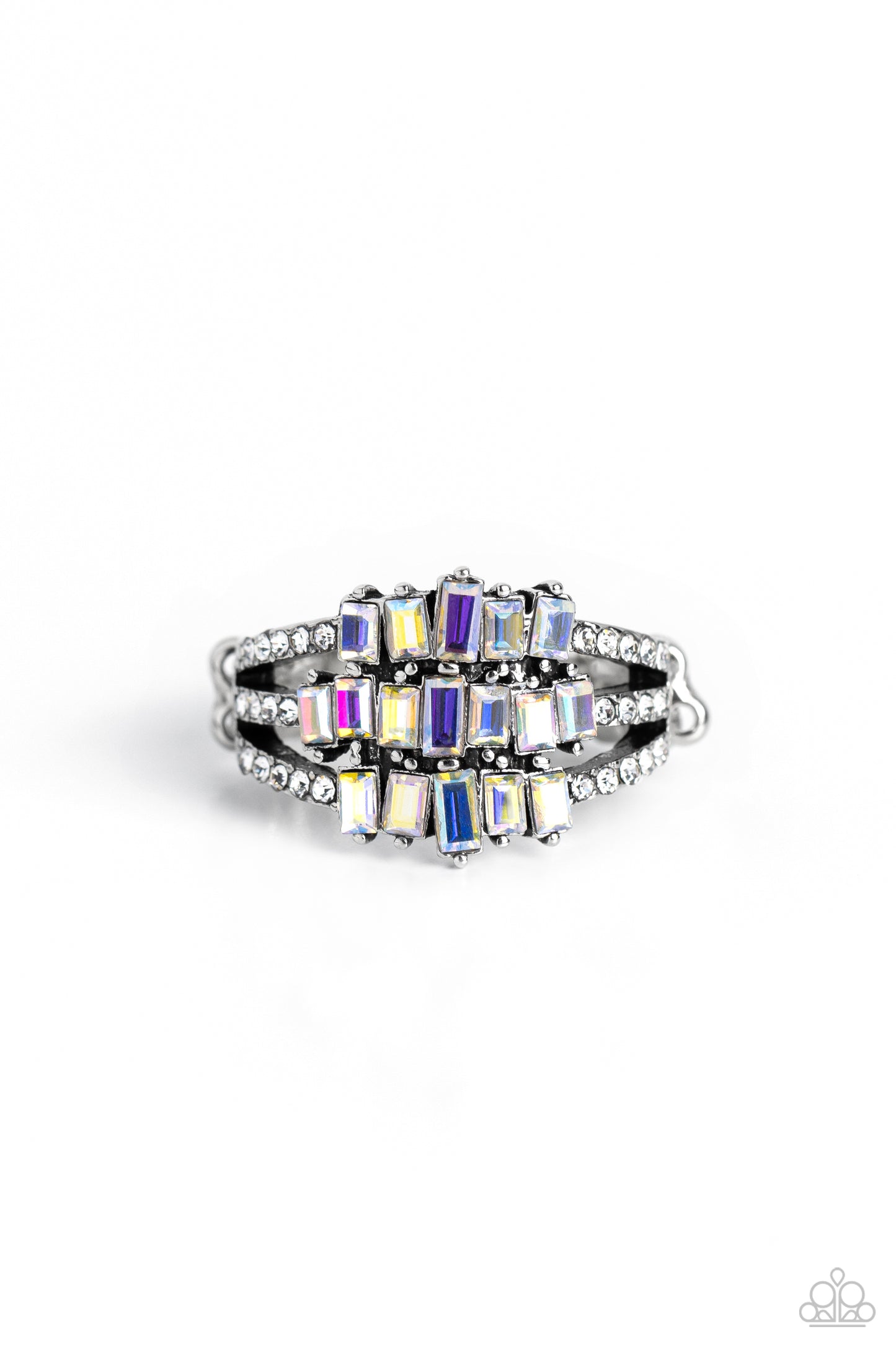 Stacking Up - White Ring ♥ Paparazzi Accessories