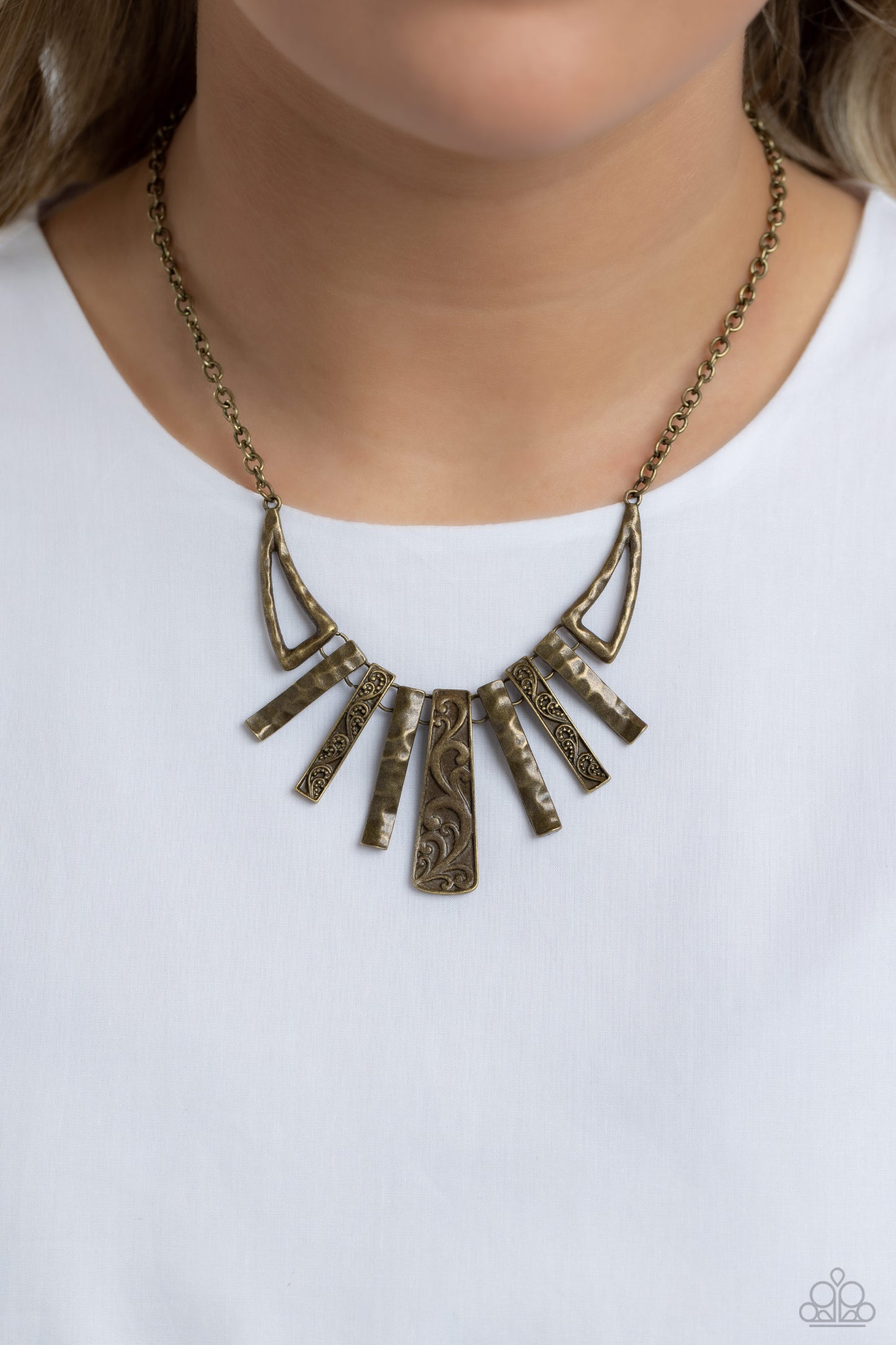 Paisley Pastime - Brass Necklace ♥ Paparazzi Accessories