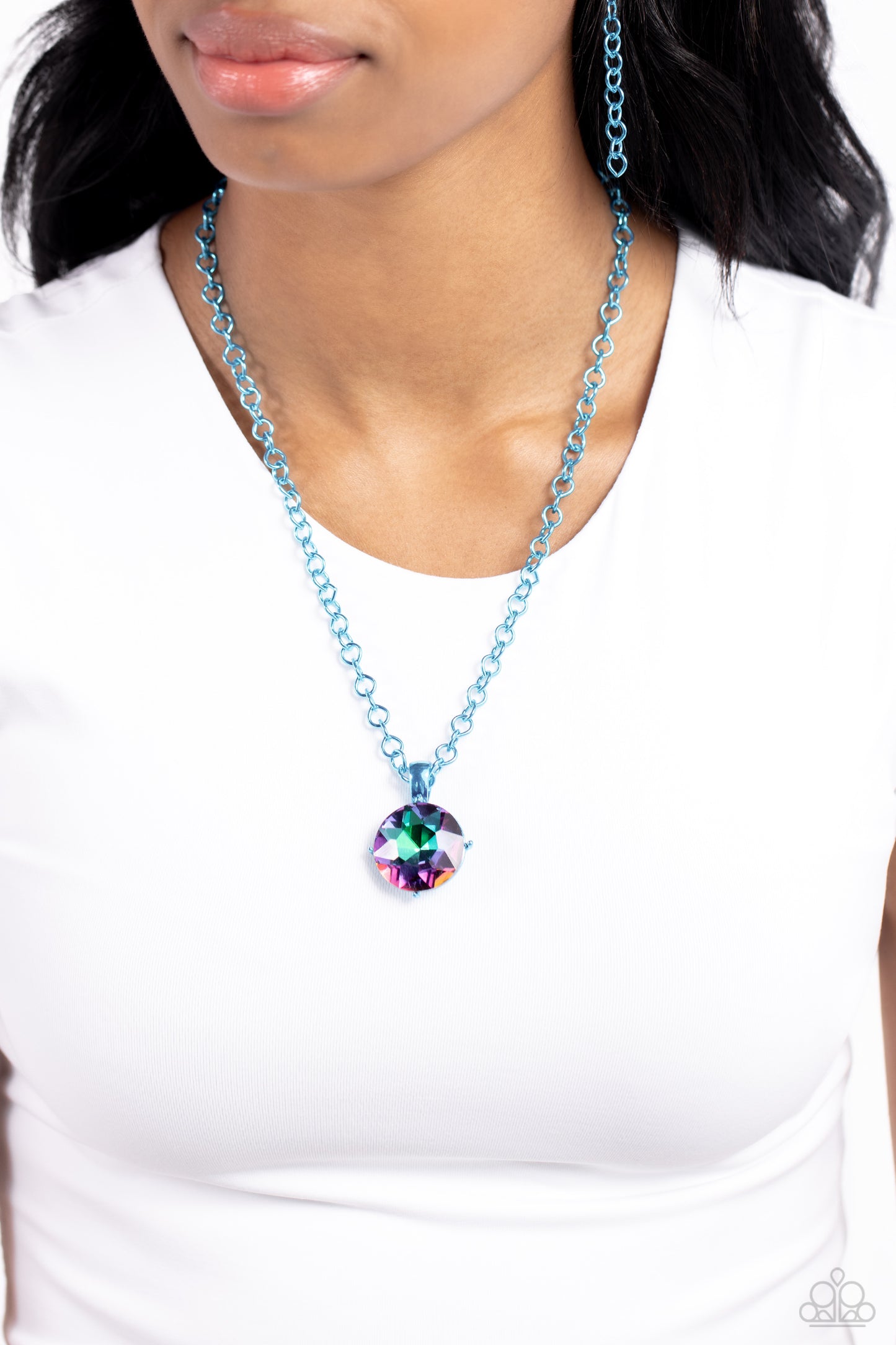 Las Vegas DIP - Blue Necklace ♥ Paparazzi Accessories