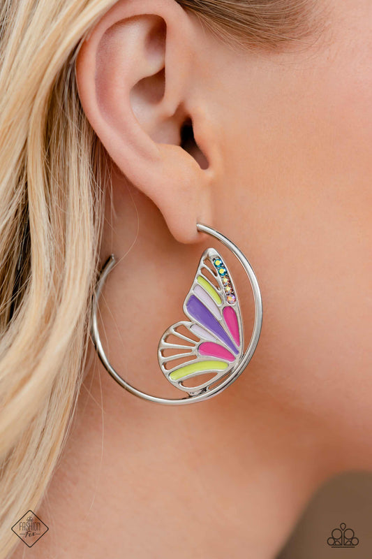 The FLIGHT of the Century - Multi Earrings ♥ Paparazzi Accessories