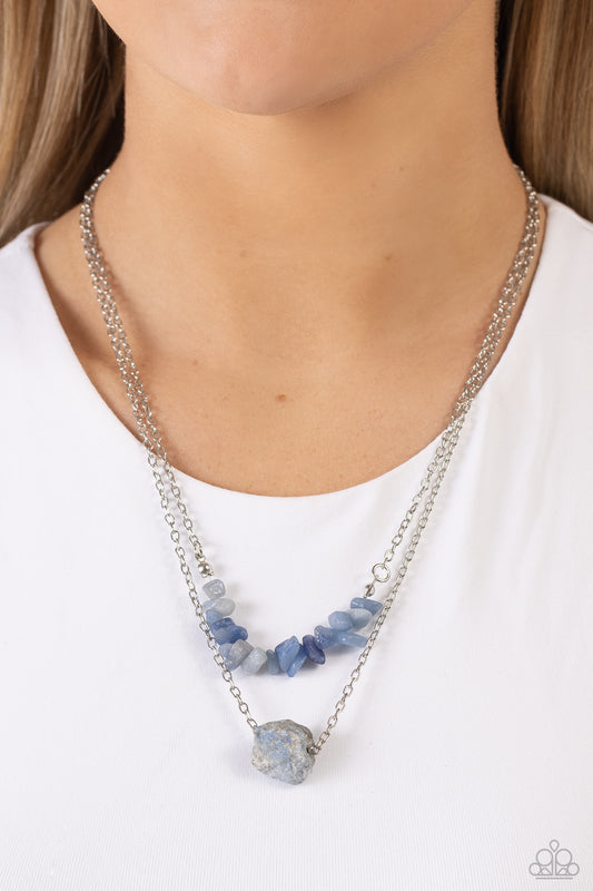 Chiseled Caliber - Blue Necklace ♥ Paparazzi Accessories