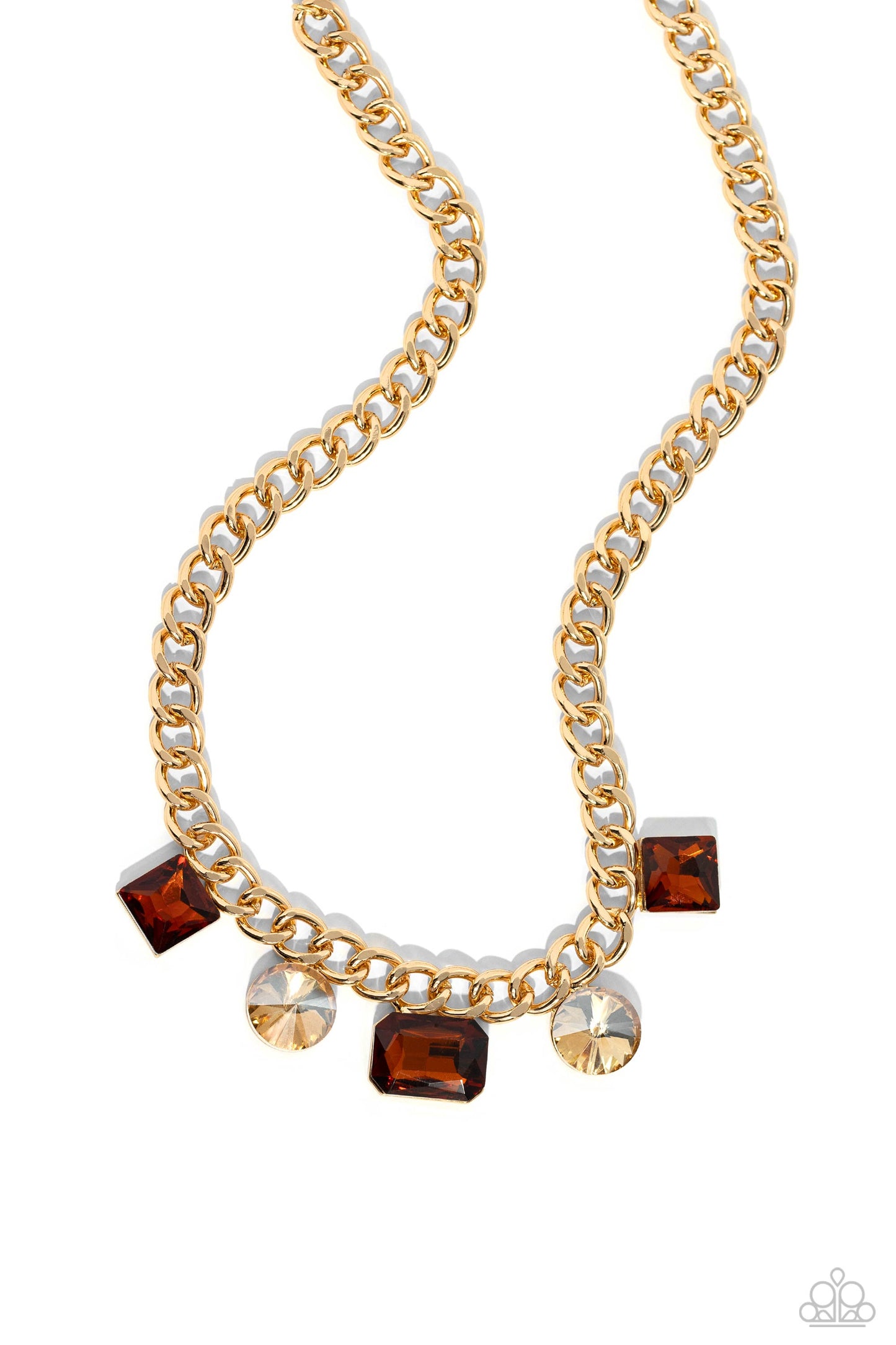 Paparazzi Alternating Audacity - Brown Necklace