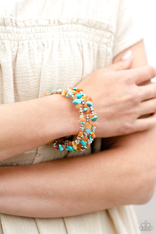 Stacking Stones - Orange Bracelet - Paparazzi Accessories - GlaMarous Titi Jewels