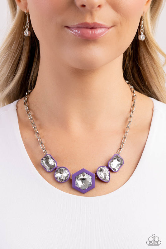 P2ST-PRXX-157XX - Paparazzi Evolving Elegance - Purple Necklace