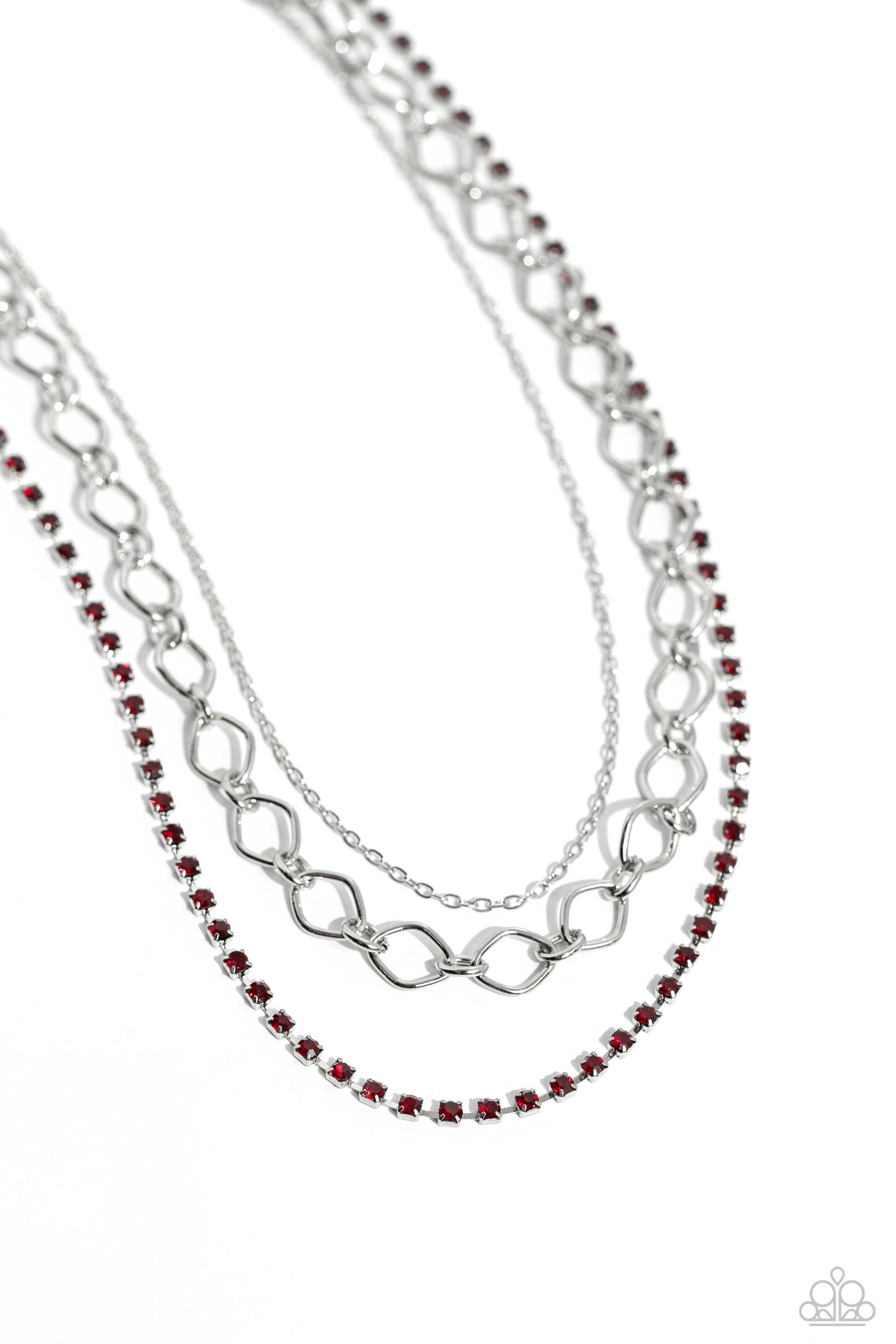 Tasteful Tiers - Red Necklace ♦ Paparazzi Accessories