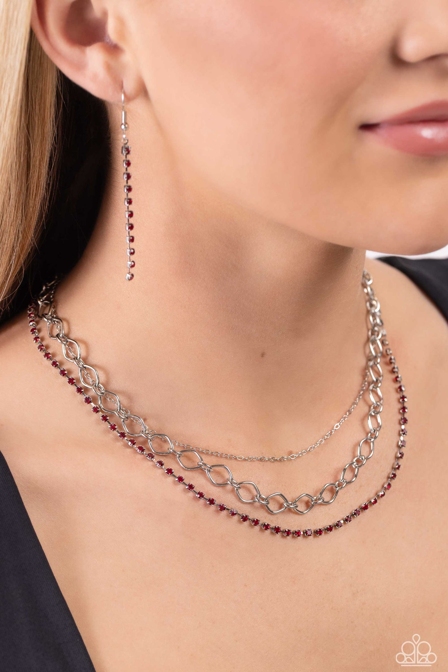 Tasteful Tiers - Red Necklace ♦ Paparazzi Accessories