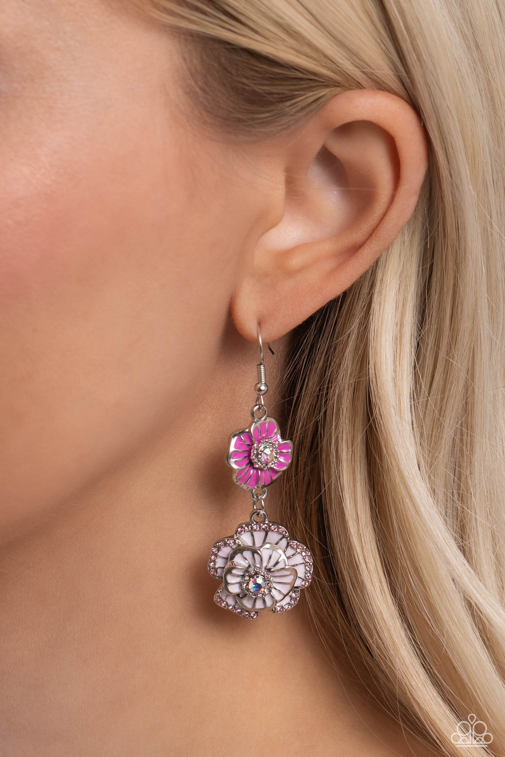 Paparazzi Intricate Impression - Pink Earrings