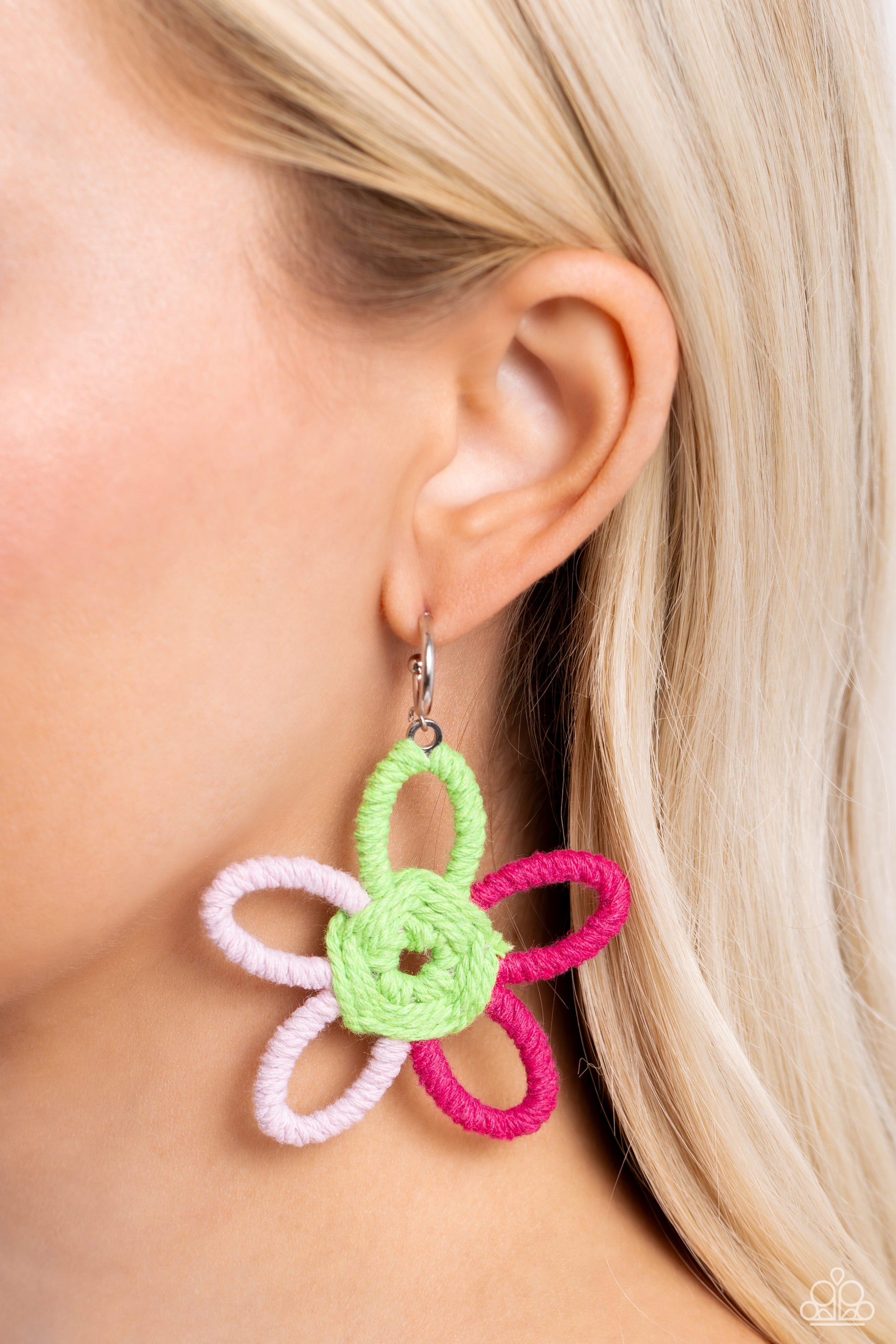 Paparazzi Spin a Yarn - Pink Earrings