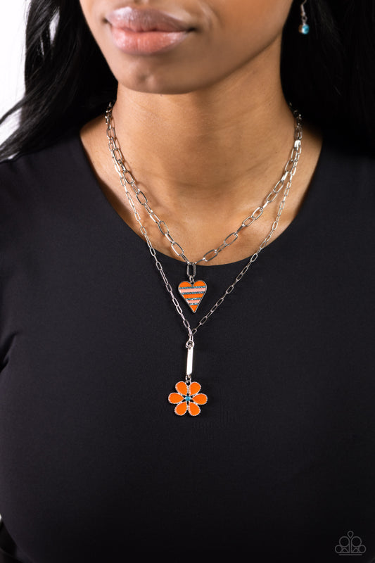 Childhood Charms - Orange Necklace ♥ Paparazzi Accessories